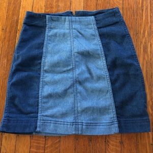 Free People denim skirt
